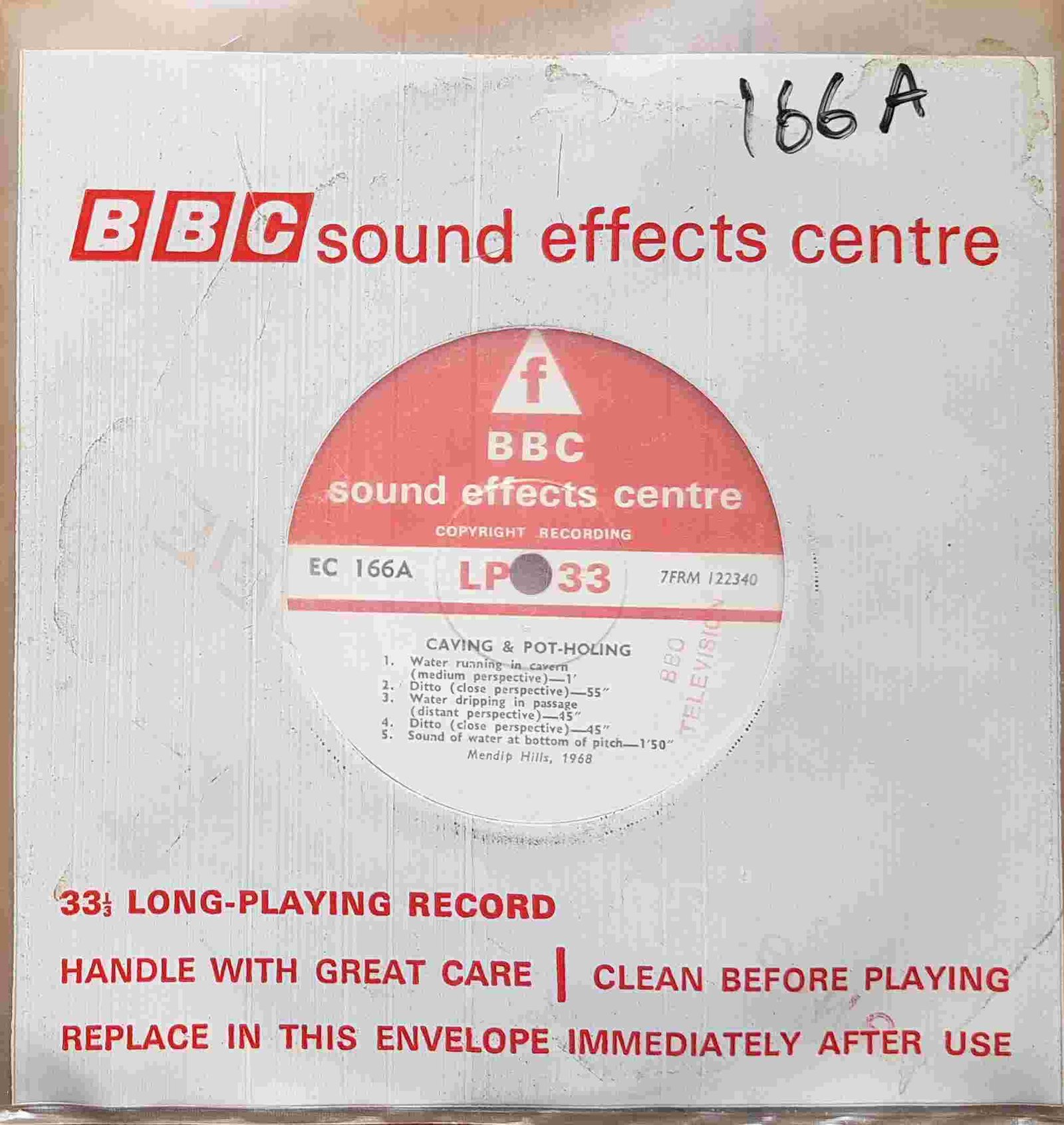 Picture of EC 166A Caving & pot-holing by artist Not registered from the BBC records and Tapes library